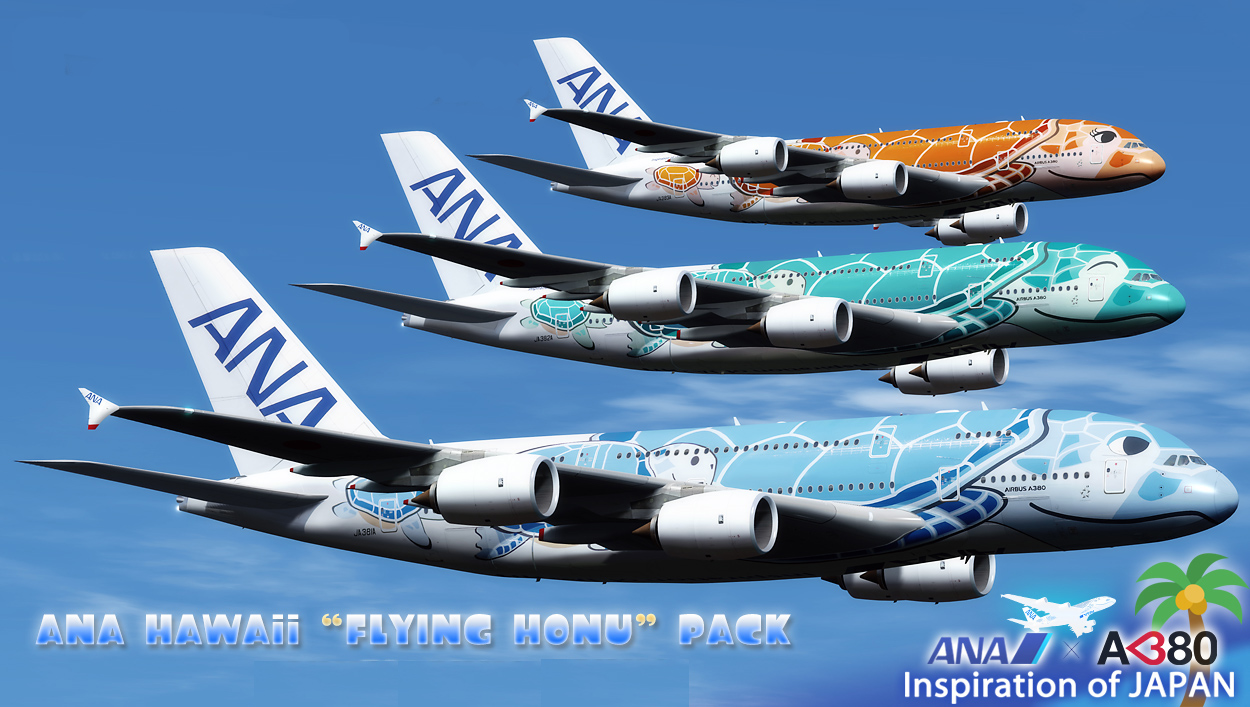 ANA A380 flying Honu
